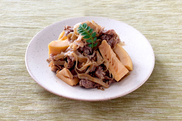 京たけのこと牛蒡の牛肉うま煮